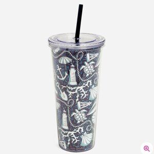 Vera Bradley Travel Tumbler 24oz Shore Enough NWT